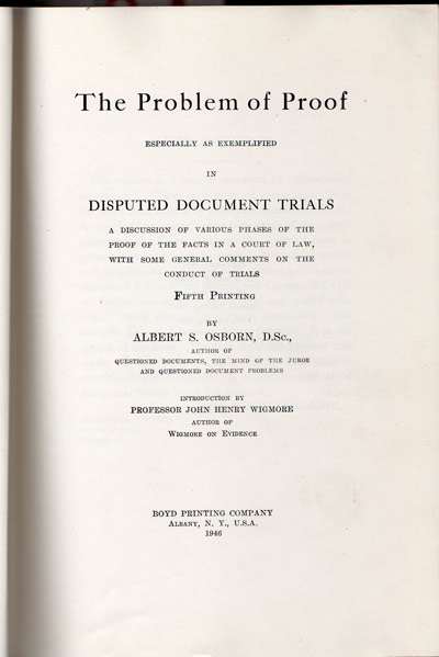 Albert Sherman Osborn The Problem of Proof